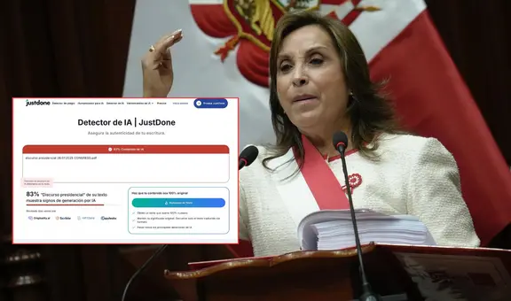 Mensaje de Dina Boluarte fue elaborado con Inteligencia Artificial, según verificadores de IA