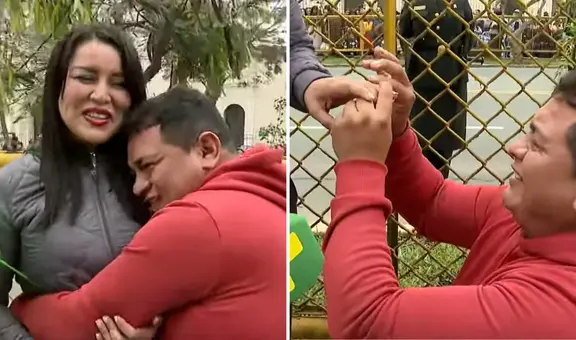 Novio sorprende al pedir matrimonio a su pareja en pleno desfile militar por Fiestas Patrias y redes estallan: "Que viva el amor"