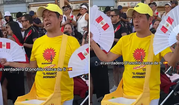 Heladero sorprende en banderazo peruano en Madrid y emociona a compatriotas: "Siempre cerca de ti"