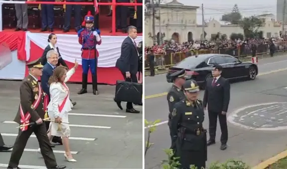 Dina Boluarte evitó saludar a la población que no formó parte de las tribunas oficiales