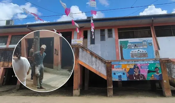 Exalumno roba por cuarta vez su colegio en Iquitos: fue atrapado por vecinos y atado a un poste