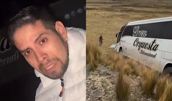 Cantante de Gran Orquesta Internacional se quiebra tras sufrir accidente en el bus: “Estamos vivos gracias a Dios”
