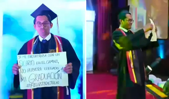 Estudiante de San Marcos expone fuerte mensaje durante graduación: "Si me encontraba un sicario, no hubiera llegado"