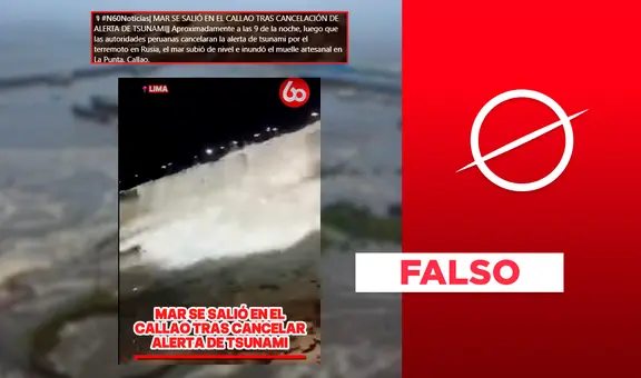 Este video no muestra llegada de tsunami al puerto del Callao por terremoto de 8,8 en Rusia