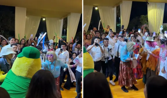 Pareja de La Molina y Ate se casan y hacen parodia del 'Especial del humor' en su 'hora local'