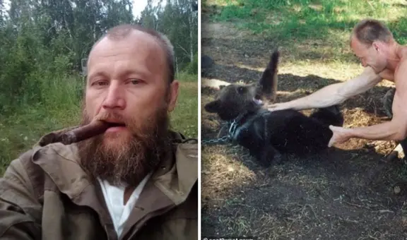 Sergey Grigoriyev, el joven ruso que crió a un oso durante 4 años y terminó siendo devorado por el animal