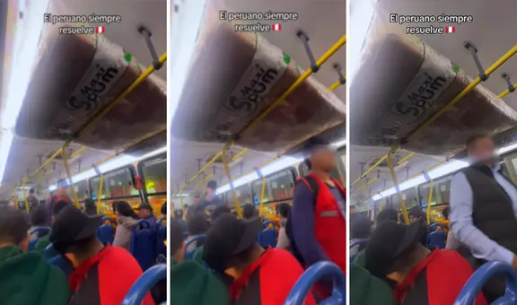 Peruana sube a bus y se asombra al ver colchón en el techo: "No alcanzó para el taxi"