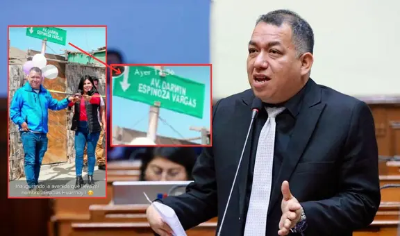 Congresista Darwin Espinoza inaugura avenida con su nombre en Áncash