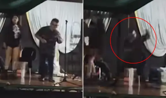 Cantante de cumbia sufre descarga eléctrica mientras brindaba concierto en Loreto bajo la lluvia