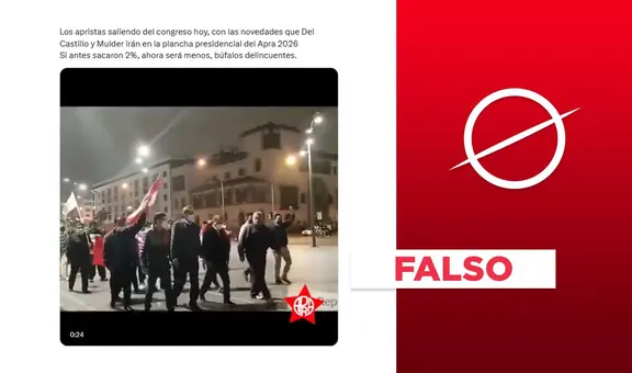 Video no expone una marcha de simpatizantes del APRA con miras a las elecciones generales de 2026