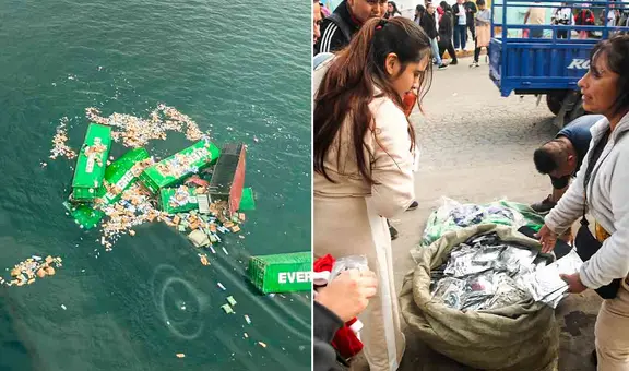 Productos caídos de contenedores asiáticos tienen dueño, según la Marina de Guerra: "Está tipificado como robo agravado"