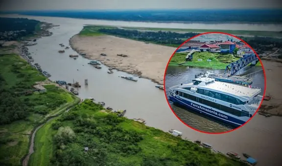 Así funciona el gran ferry de la Amazonía que conecta con la isla Santa Rosa en la frontera con Colombia