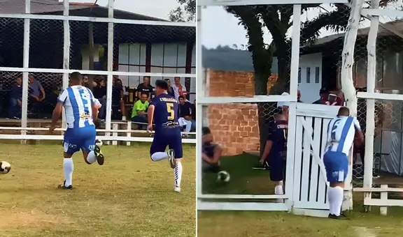 Jugador pierde pelota dividida con rival, le cierra la puerta y le pone seguro para que no regrese al campo: video es la sensación en redes