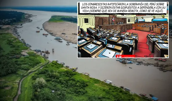 Una defensa remota: Carlincatura ironiza cómo el Congreso ratificó la soberanía de Santa Rosa