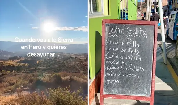 Cubano queda impresionado con espectacular desayuno en la sierra de Perú: “Empiezan el día potente”