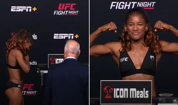 Una estrella de UFC sufre un percance con su ropa en el pesaje y la escena se vuelve viral