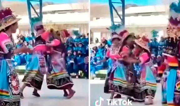 Estudiantes protagonizan pelea en pleno baile de tinkus y usuarios reaccionan: “Es parte de la coreografía”