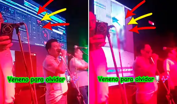 Hombre es captado en momento 'privado' por las cámaras de un concierto de cumbia: "Se pasan de fríos"