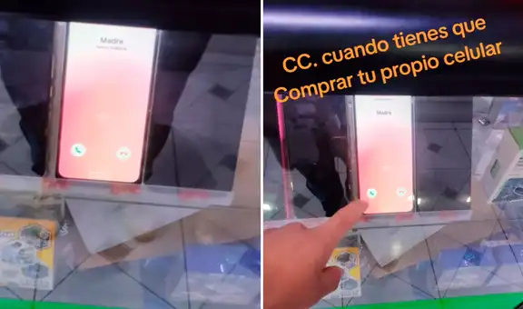 Joven descubre que el celular que le robaron era vendido en una tienda tras ver que su mamá lo estaba llamando
