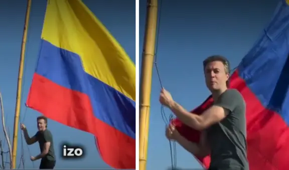 Daniel Quintero, precandidato presidencial, colocó la bandera de Colombia en Santa Rosa: "Es nuestro territorio"
