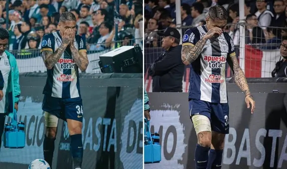 ¡Desconsolado! Paolo Guerrero se quiebra tras salir lesionado a los 35 minutos en el Alianza Lima vs U. Católica por Copa Sudamericana