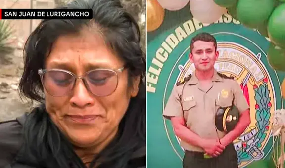 Madre de policía fallecido en Los Olivos pide justicia entre lágrimas: "Nadie le devolverá la vida a mi hijo"