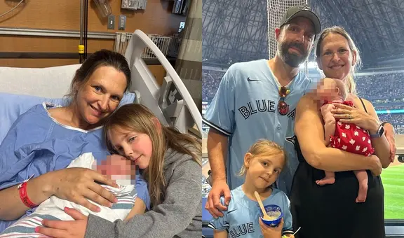 Mujer británica no tenía idea que estaba embarazada de 9 meses hasta que fue al baño y dio a luz en Canadá: "Sorpresa enorme"