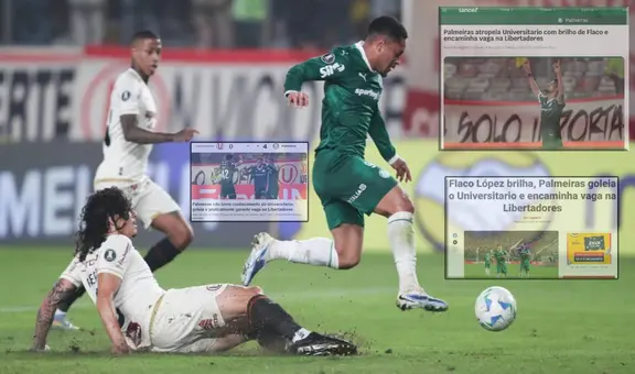Así reaccionó la prensa brasileña sobre la goleada que sufrió Universitario en Libertadores: "Palmeiras masacra en Perú"