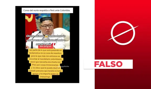 Es falso que Corea del Norte se haya posicionado a favor de Perú en el conflicto con Colombia