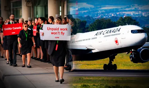 Sindicato de auxiliares de vuelo de Air Canada se declara oficialmente en huelga