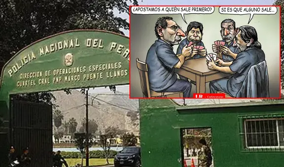 La mesa de los encarcelados: Carlincatura retrata cómo las exautoridades del Perú fueron a parar al penal de Barbadillo