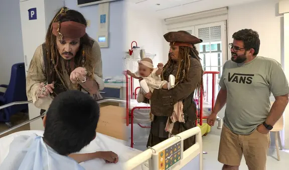 La emotiva visita de Johnny Depp como Jack Sparrow a un hospital oncológico: niños con cáncer volvieron a sonreír junto al actor