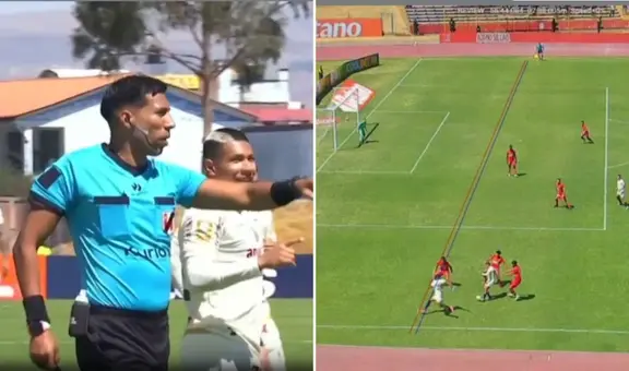 ¡Polémica en Huancayo! Álex Valera anotó el 2-0 de Universitario, pero el VAR y el árbitro lo anularon por milimétrico off side