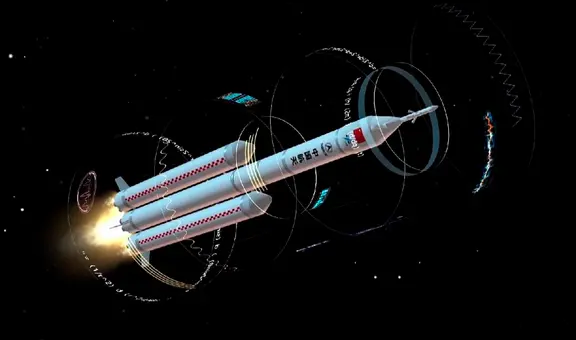 China desafía a la NASA con pruebas de su cohete gigante de 21 motores y 92 metros para conquistar la Luna