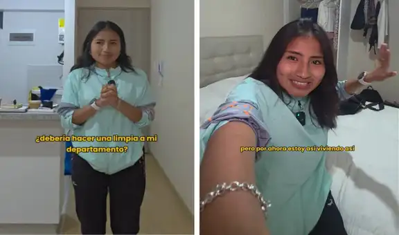 Influencer Lizeth Atoccsa hace 'House Tour' de su nuevo departamento tras recibir críticas y hace divertida reflexión: "Debería hacer una limpia"