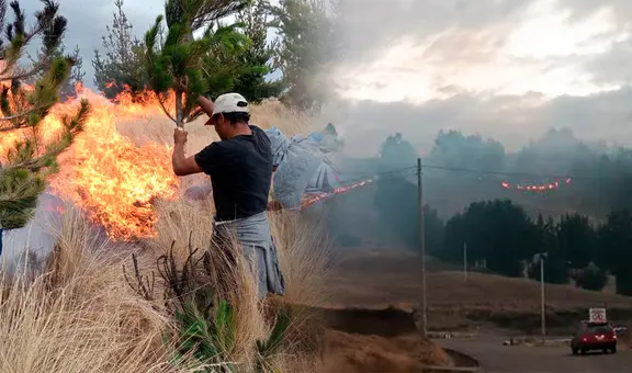 Incendios forestales en Ayacucho arrasa hectáreas y se expande por fuertes vientos, advierte Indeci