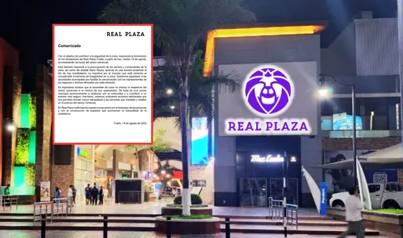 Real Plaza anuncia el encendido de luces del centro comercial en Trujillo y recalca que aún no habrá reapertura
