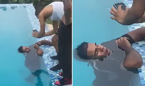 Joven se queda completamente dormido en la piscina y deja a usuarios en shock: “¿Jack, eres tú?”