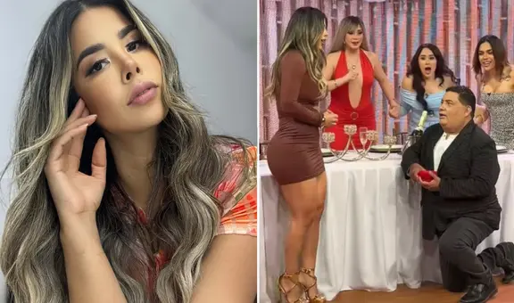 Alfredo Benavides sorprende al ‘pedirle matrimonio’ a Gabriela Serpa en pleno programa: "Lo que más anhelo es estar a tu lado"
