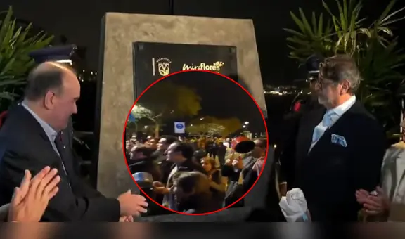 Vecinos rechazaron con cacerolazos a López Aliaga y alcalde de Miraflores en inauguración de puente: "Ladrones, miserables"