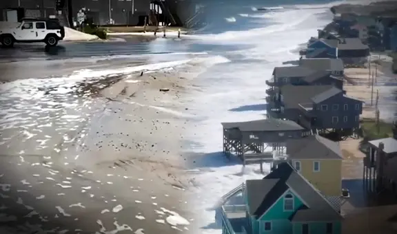 Huracán Erin azota a EE.UU.: olas inundan carreteras y dañan estructuras en Carolina del Norte