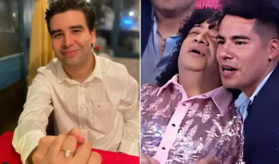 Carlos Vílchez queda impactado tras revelarse que su hijo se comprometió y se 'desmaya' en set de 'Mande quien mande'