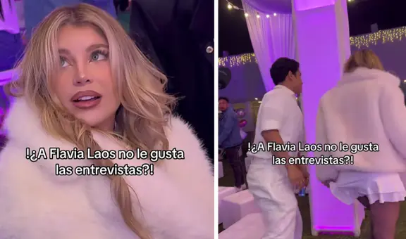 Flavia Laos sorprende al rechazar entrevista en cumpleaños de streamer Zully: "Un ratito"