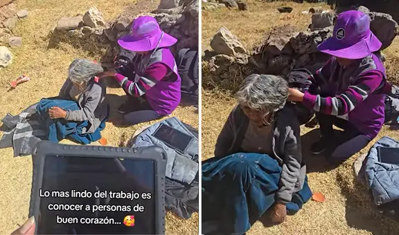 Censistas asisten a adulta mayor en zona rural y conmueven en redes: "Un acto de humanidad"