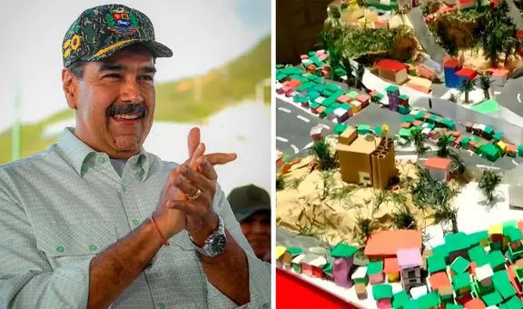 Coronel de Nicolás Maduro utiliza una maqueta de cartón para explicar cómo se defenderá Venezuela de EE.UU.