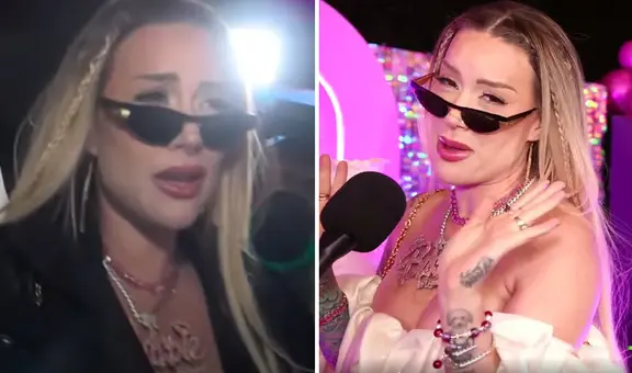 Leslie Shaw se incomoda con reporteros en fiesta de Zully y lanza tajante mensaje: “Déjenme en paz”