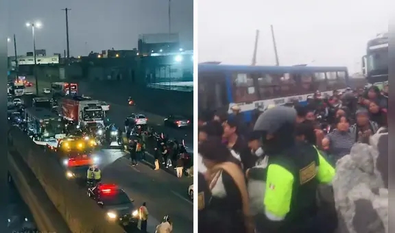 Accidente en Vía de Evitamiento: poste cae a la altura de Acho y genera congestión vehicular