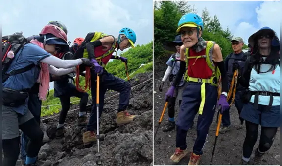 ¡Increíble! Japonés de 102 años conquista el monte Fuji y bate récord histórico