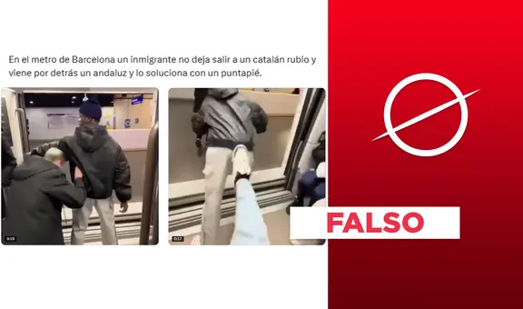 Video no expone a un "inmigrante" siendo sacado del metro de Barcelona con un puntapié