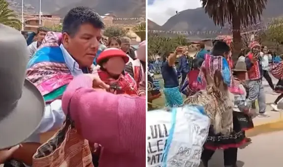 Cusco: comuneros indignados visten y pasean con polleras a alcalde por incumplir promesas